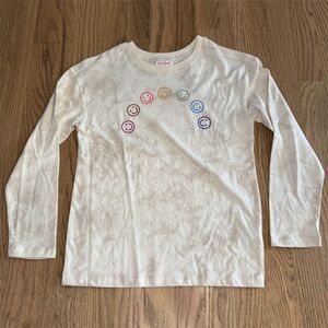 Cat & Jack Kids' Smiley Face Long Sleeve T-Shirt Multicolor Size Medium (8/10)